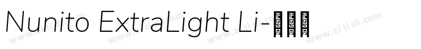 Nunito ExtraLight Li字体转换